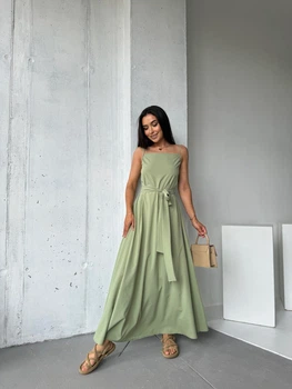 Fashions • Літня сукня Charlotte Fashions 46-48 оливкова (9343-фг)