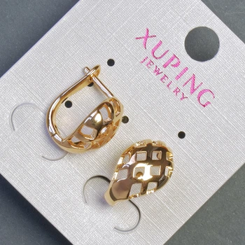 Серьги Xuping, длина 14 мм, толщина 10 мм, позолота 18К, ida55597