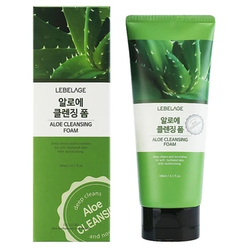 Пінка для вмивання з екстрактом алое Lebelage Aloe Soothing Cleansing Foam 180 мл (8809679092642)