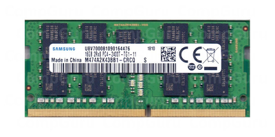 Ноутбучна оперативна пам'ять Samsung DDR4 16GB 2400MHz SO-DIMM 2Rx8 PC4-2400T (M474A2K43BB1-CRСQ)