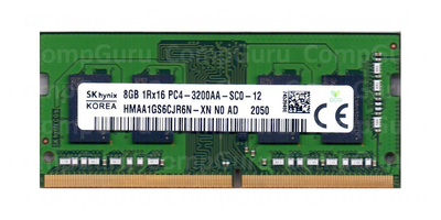 Оперативная память для ноутбука Hynix DDR4 8GB 3200MHz SO-DIMM 1Rx16 PC4-3200AA (HMAA1GS6CJR6N-ХN)