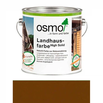 Защитное цветное масло Osmo Landhausfarbe 2606 коричневое непрозрачное шелковисто-матовое
