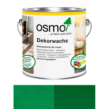 Универсальное цветное масло Osmo Dekorwachs Intensive Tone 3131 зеленое/прозрачное