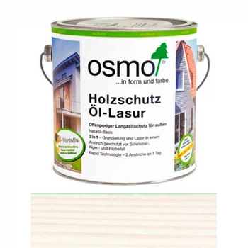 Защитное масло-лазурь Osmo Holzschutz-Lasur 900 белое прозрачное шелковисто-матовое (не для террас)