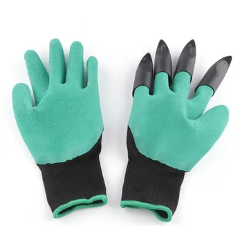 Садовые перчатки Garden Genie Gloves прорезиненные с когтями (418)