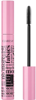 Тушь для ресниц Claresa No More Falsies с эффектом накладных ресниц Ультра-Черная 10 г (5903819810837)