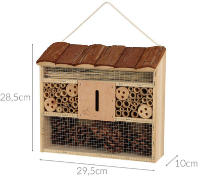 Будиночок для комах ProGarden з дерев'яним навісом 29.5 x 10 x 28.5 см (8720573944755)