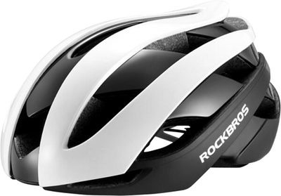 Kask rowerowy Rockbros biało-czarny L (7016802869212)