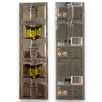 Пластина Raid от мух (длительное действие до 8 часов,) 10 шт/уп