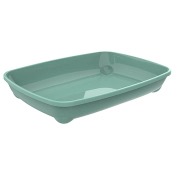Туалет с бортиком для котов Moderna Arist-O-Tray, 37 см х 28 см х 6 см, зеленый