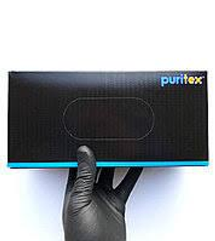 Перчатки нитриловые ТМ Puritex 4,5гр. черные XS