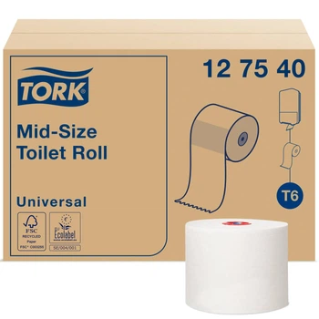 Туалетний папір Tork Universal в середніх рулонах 1 шар 135м (T6 - Compact)