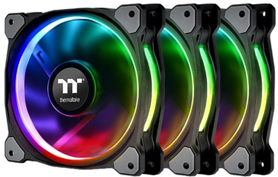 Zestaw wentylatorów Thermaltake Riing Plus 14 RGB Radiator Fan TT Premium Edition Black (4717964407870)