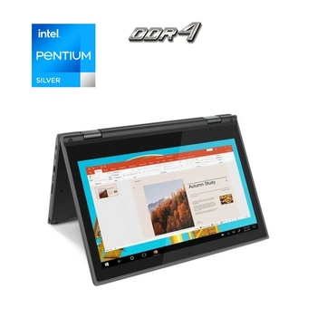 Ноутбук-трансформер Lenovo 300e G2 / 11.6" (1366x768) IPS Touch / Intel Pentium Silver N5030 (4 ядра по 1.1 - 3.1 GHz) / 4 GB DDR4 / 128 GB SSD / Intel UHD Graphics 605 / WebCam / Win 10 Pro б/у