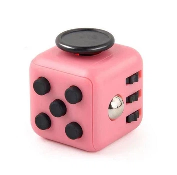 Игрушка антистресс Fidget Cube фиджет с кнопками попит / Pop it в форме Куба, розовый (86915590)