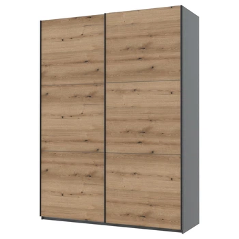 Шкаф купе Doros G-Caiser Антрацит/Дуб Эвок 2 ДСП / 3 части 180х60х240 (42005865)