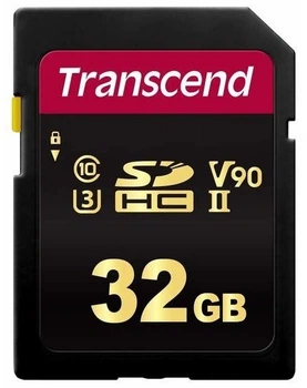 Карта памяти Transcend 32GB SDHC C10 UHS-II U3 R285/W180MB/s 4K (TS32GSDC700S)