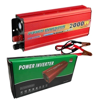 Преобразователь тока 2000W 12V/220V Автомобильный инвертор с датчиками работы и портом USB SSK-2000W