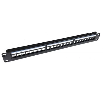 Патч-панель модульная Hypernet 19", 24 порта,1U, UTP c менеджментом кабеля PP-M24-UTP-2