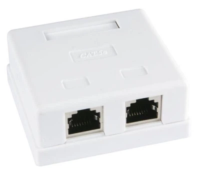 Сетевая розетка наружная Hypernet 2хRJ45, cat.5e, FTP, MB-STP2