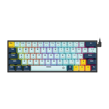 Игровая клавиатура Fantech ATOM63 MK874V2 Red Switch USB/Type-C проводная/функция Anti Ghosting для 26 клавиш SkyBlue