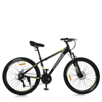 Велосипед двухколесный подростковый PROFI &nbsp;26" Черно-салатовый MTB2602-4