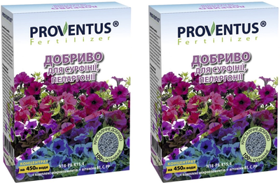 Удобрение Proventus для петуний, сурфиний и пеларгоний 300 г 2 шт (28804-Д)