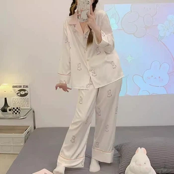 Пижама для девочки (подростковая) в подарочной коробке Lucky rabbit 146-152 Розовая