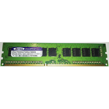 Оперативная память Actica DDR3L 8GB 1600MHz PC3L-12800e, ECC Unbuffered Б/У