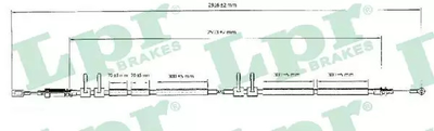 Трос ручного тормоза FIAT DUCATO, PEUGEOT BOXER, LPR (C0989B)