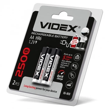Акумулятор Videx AA 2500mAh 1.2V R6 Ni-MH