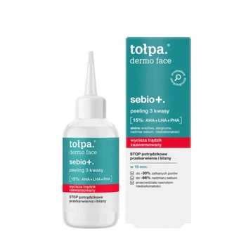 Пілінг 3 кислоти 15% AHA+LHA+PHA Tolpa Dermo face Sebio+ 50 мл (TSE134)