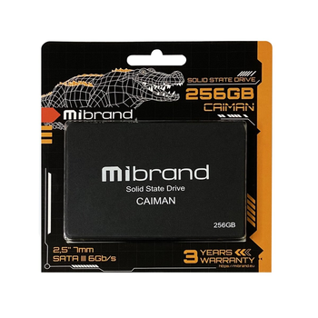 Твердотільний накопичувач SSD Mibrand Caiman 256GB 2.5" 7mm SATAIII Standard (MI2.5SSD/CA256GBST)