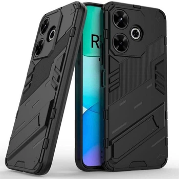 Защитный чехол с подставкой Deexe Bibercas для Xiaomi Redmi 13 - Black