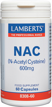 Aminokwasy Lamberts Nac 600 Mg 60 kapsuły (5055148412852)