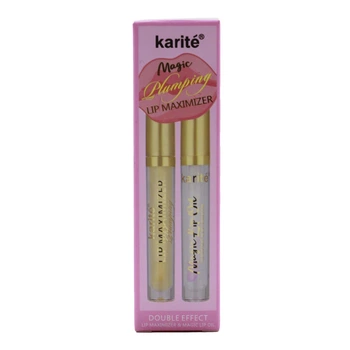 Набір 2в1 Karite блиск для збільшення губ LIP MAXIMIZER plumping + блиск, що виявляється MAGIC LIP OIL 4+4ml