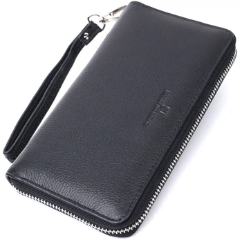 Красивий клатч унісекс на одне відділення з натуральної шкіри ST Leather 22697 чорний