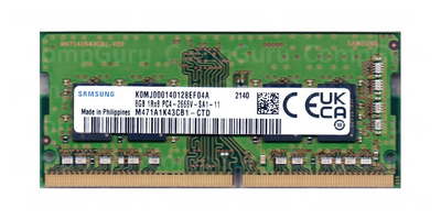 Оперативная память для ноутбука Samsung DDR4 8GB 2666MHz SO-DIMM 1Rx8 PC4-2666V (M471A1K43CB1-CТD)