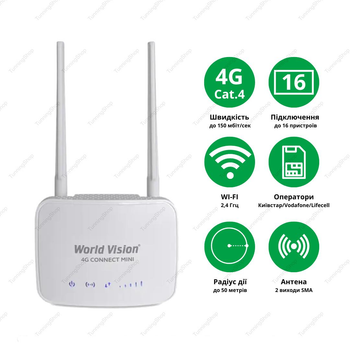 4G WiFi маршрутизатор роутер World Vision 4G Connect Mini