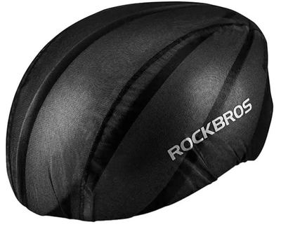 Pokrowiec przeciwdeszczowy na kask rowerowy Rockbros 20001BK Czarny (7016802869076)