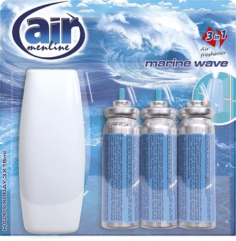 Освіжувач повітря "Морська хвиля" з аплікатором - Air Menline Marine Wave 3x15ml