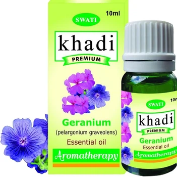 Чистое эфирное масло "Герань" - Khadi Swati Premium Pure 100% Essential Oil Geranium 10ml (1362661-13950816)