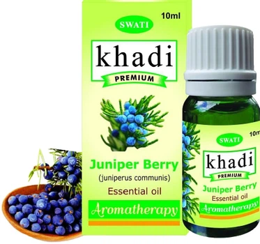 Чистое эфирное масло "Ягода можжевельника" - Khadi Swati Premium Pure 100% Essential Oil Juniper Berry 10ml (1362691-13977694)