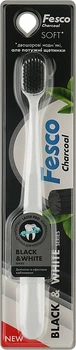 Зубна щітка м'яка, біла - Fesco Black and White Series Soft (1231221-141227)