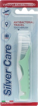 Дорожняя щетка средней жесткости, раскладная, мятная - Silver Care Antibacterial Travel (1316763-2393762)