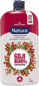 Рідке мило "Сандалове дерево та ягоди годжі" - Papoutsanis Natura Liquid Soap Bottle Refill Goji Berry & Sandalwood (змінний блок) 900ml (1254265-149053)