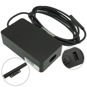 Блок живлення для планшета MICROSOFT 15V 4A 65W 6pin Чорний (Surface Pro 5 Pro 6 Pro 4 Pro3 Book) (без мережевого кабеля