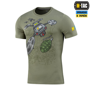 Тактическая M-Tac футболка Мавик Light Olive олива 2XL