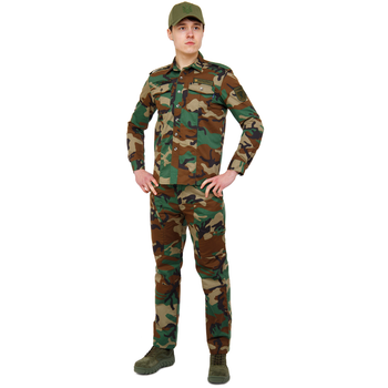 Костюм тактичний (сорочка і штани) Military Rangers (поліестер, бавовна, р-р XL, Камуфляж Woodland) (ZK-SU1129_Камуфляж Woodland_X)