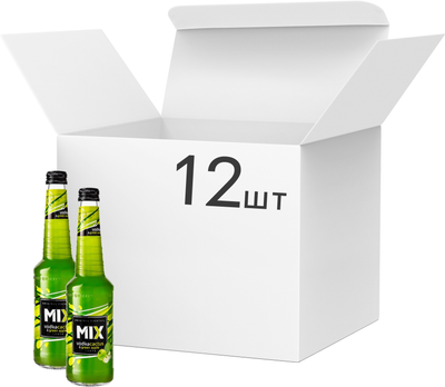 Упаковка напою слабоалкогольного газованого Mix Vodka Cactus & Green Apple світле фільтроване 4% 0.33 л x 12 шт (4770047233711)